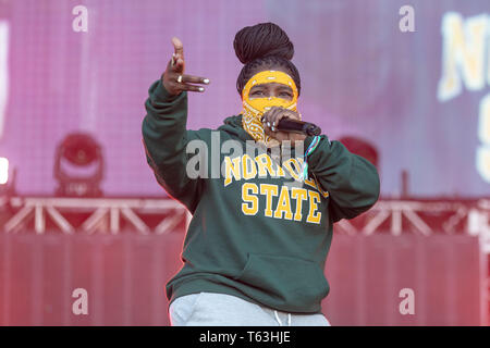 28 avril 2019 - Virginia Beach, Virginie, États-Unis - LEIKELI47 pendant la première quelque chose dans l'eau Music Festival à Virginia Beach, Virginie (crédit Image : © Daniel DeSlover/Zuma sur le fil) Banque D'Images
