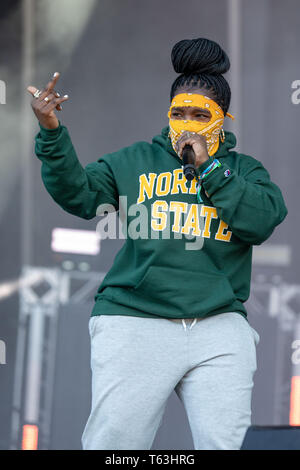 28 avril 2019 - Virginia Beach, Virginie, États-Unis - LEIKELI47 pendant la première quelque chose dans l'eau Music Festival à Virginia Beach, Virginie (crédit Image : © Daniel DeSlover/Zuma sur le fil) Banque D'Images