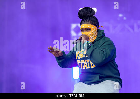 28 avril 2019 - Virginia Beach, Virginie, États-Unis - LEIKELI47 pendant la première quelque chose dans l'eau Music Festival à Virginia Beach, Virginie (crédit Image : © Daniel DeSlover/Zuma sur le fil) Banque D'Images
