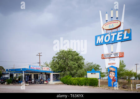 Stagecoach Motel 66 sur l'historique Route 66 Ols dans Seligman, Arizona, USA Banque D'Images