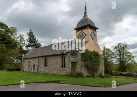 Le 13e siècle Chapelle à Croft Castle dans Yarpole, Herefordshire, Angleterre. Banque D'Images