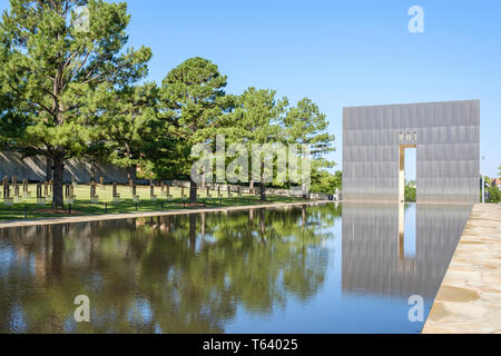 L'Oklahoma City National Memorial tous ceux qui ont été touchés par la bombe d'Oklahoma City le 19 avril 1995, USA Banque D'Images