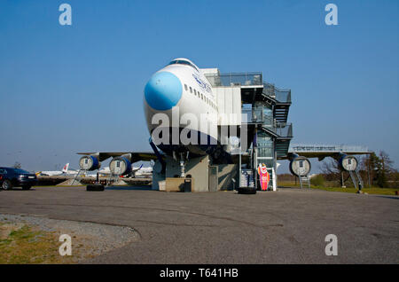 L'hôtel Jumbo, un converti 747, par l'aéroport d'Arlanda, Stockholm, Suède Banque D'Images