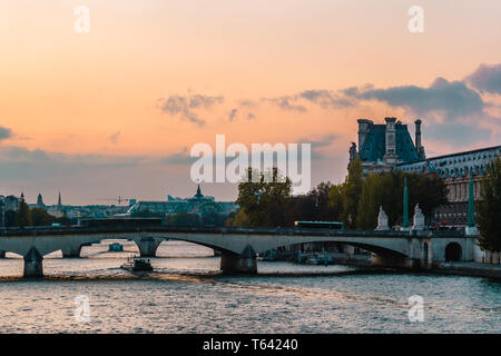 Coucher du soleil à Paris, France, Europe Banque D'Images