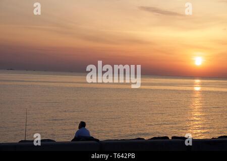 Pêche à la ligne en mer du Koweït Banque D'Images