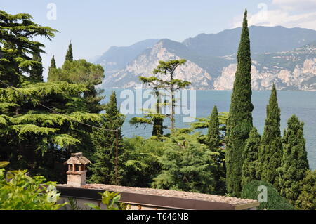 Village de Malcesine sur le lac de Garde, Vérone Province,Italie Banque D'Images