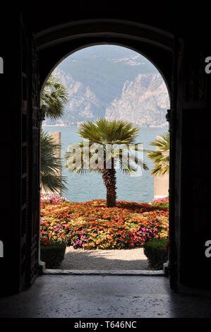 Village de Malcesine sur le lac de Garde, Vérone Province,Italie Banque D'Images