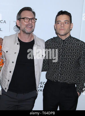 28 avril 2019 Christian Slater, Rami Malek assister 2019 Tribeca plat persents un adieu à M. Robot--2019 Tribeca Film Festival au Printemps Studio à New York le 28 avril 2019 Credit:RW/MediaPunch Banque D'Images