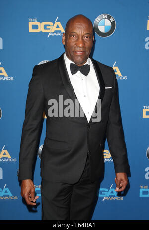 ***PHOTO*** cinéaste John Singleton est décédé à l'âge de 51 ans. Los Angeles, CA - 3 février : John Singleton à la 70e Prix annuel de la DGA au Beverly Hilton Hotel à Beverly Hills, Californie le 3 février 2018. Credit : Faye Sadou/MediaPunch Banque D'Images