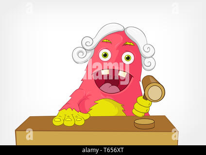 Funny Monster. Juge. Banque D'Images