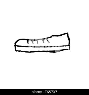 Sneakers icône. Grunge brush vector icône. Illustration de Vecteur