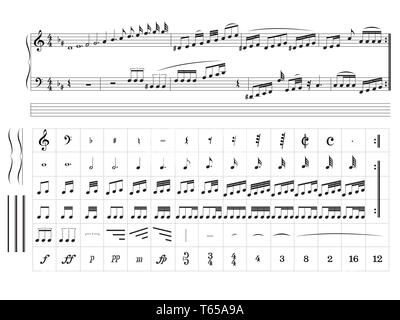 Notes de musique Banque D'Images