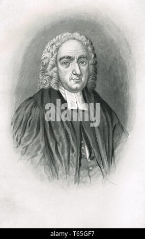 Dean Jonathan Swift, satiriste anglo-irlandais, essayiste, pamphlétaire politique, poète, auteur des Voyages de Gulliver, et une modeste proposition Banque D'Images