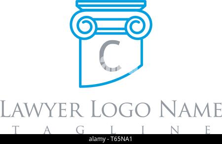 C MODERNE LETTRE LOGO Illustration de Vecteur