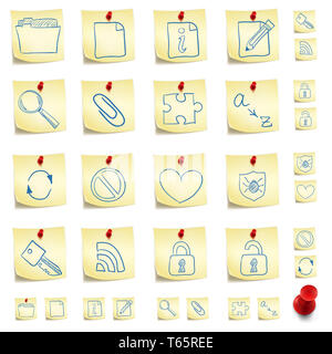 Sticker Icon Set Banque D'Images