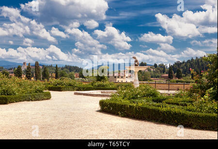 Fontaine dans FlorenceGiardino historique di Boboli Banque D'Images