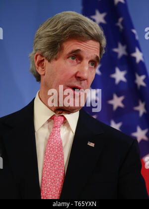 John Kerry rencontre FM Allemand Westerwelle. Banque D'Images