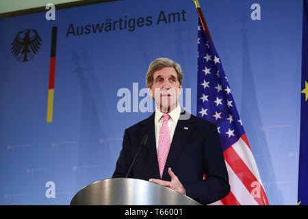 John Kerry rencontre FM Allemand Westerwelle. Banque D'Images