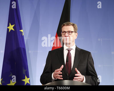 John Kerry rencontre FM Allemand Westerwelle. Banque D'Images