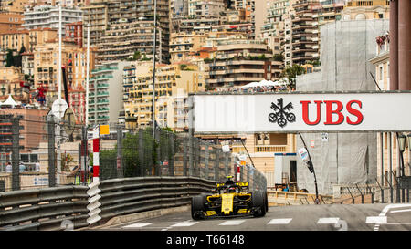 Monte Carlo / Monaco - 05/27/2018 - # 55 Carlos Sainz (ESP) dans son Reault L.R.18 lors de la Monaco GP Banque D'Images