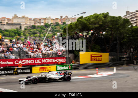 Monte Carlo / Monaco - 05/27/2018 - # 35 Sergey SIROTKIN (RUS) dans sa Williams FW41 au cours de la Monaco GP Banque D'Images