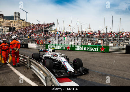 Monte Carlo / Monaco - 05/27/2018 - # 35 Sergey SIROTKIN (RUS) dans sa Williams FW41 au cours de la Monaco GP Banque D'Images