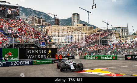 Monte Carlo / Monaco - 05/27/2018 - # 35 Sergey SIROTKIN (RUS) dans sa Williams FW41 au cours de la Monaco GP Banque D'Images