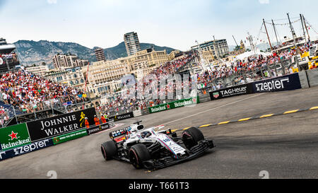 Monte Carlo / Monaco - 05/27/2018 - # 18 Promenade Lance (CAN) dans sa Williams FW41 au cours de la Monaco GP Banque D'Images