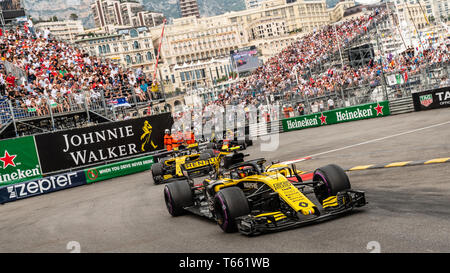 Monte Carlo / Monaco - 05/27/2018 - # 55 Carlos Sainz (ESP) dans son Reault L.R.18 lors de la Monaco GP Banque D'Images