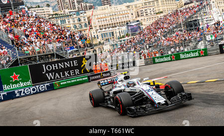 Monte Carlo / Monaco - 05/27/2018 - # 35 Sergey SIROTKIN (RUS) dans sa Williams FW41 au cours de la Monaco GP Banque D'Images