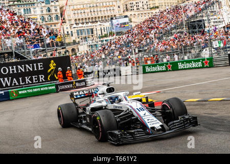 Monte Carlo / Monaco - 05/27/2018 - # 18 Promenade Lance (CAN) dans sa Williams FW41 au cours de la Monaco GP Banque D'Images