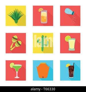 Agave,bouteille,cocktail,cactus,maracas distillerie,usine,verre,sel,instrument,bleu,processus,Bar,art,container,coupe,canon,décapage,tonique,gruau,son,froid,scotch,feuilles,vodka,alimentaire,musique,l'alcool,party,fête,cafe,Latin,carnaval,national,Mexique,tequila,fajita,fiesta,set,icône,,illustration,collection,isolé,design,graphisme,élément signe,télévision,ombre,vecteurs vecteur , Illustration de Vecteur