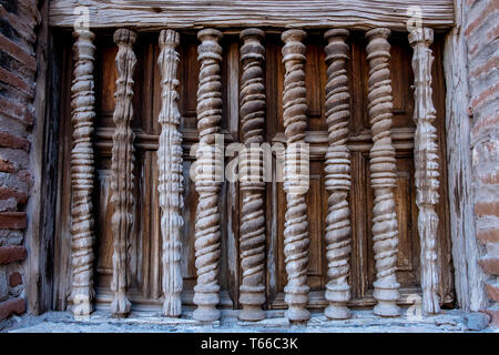 Fenêtre de l'église de la mission de la Misión de Nuestra Señora de Loreto Loreto Conchó, ou d'une mission fondée en 1697 dans la région de Loreto, Baja California Banque D'Images