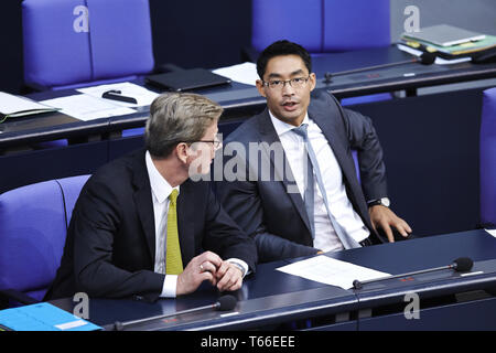 Session plénière extraordinaire du Parlement allemand sur la situation en Allemagne. Banque D'Images