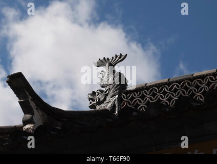 Yuhu, village appartenant à la minorité Naxi, situé à environ 15 kilomètres au nord de Lijiang, est le dernier village de la vallée Banque D'Images