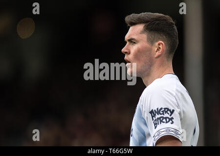 Londres, ANGLETERRE - 27 avril : Michael Keane de Everton FC ressemble au cours de la Premier League match entre Crystal Palace et Everton FC à Selhurst Park le 27 avril 2019 à Londres, Royaume-Uni. (Photo par Sebastian Frej/MO Media) Banque D'Images
