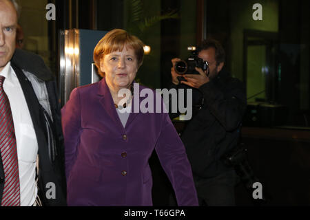 Portrait d'Angela Merkel, la chancelière allemande en 2014 Banque D'Images