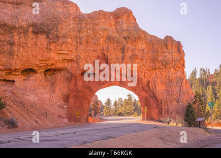 Red Canyon Tunnel. Dixie National Forest, Utah, USA. Banque D'Images