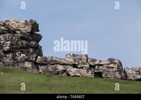 Formation rocheuse Teufelsmauer, Harz, Allemagne Banque D'Images