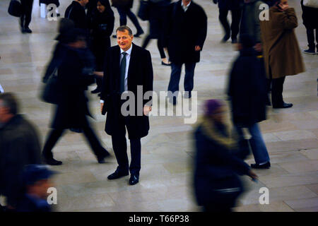 Directeur général de la Banque norvégienne DNB, Rune Bjerke à Grand Central Station à New York Banque D'Images