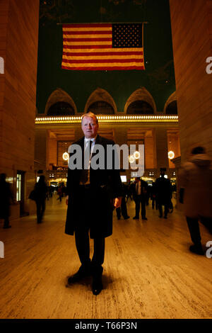 Directeur général de la Banque norvégienne DNB, Rune Bjerke à Grand Central Station à New York Banque D'Images