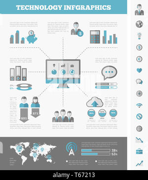 Il Éléments infographique de l'industrie Banque D'Images