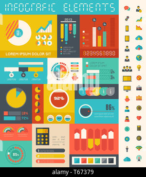 Il Éléments infographique de l'industrie Banque D'Images