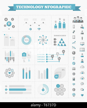 Il Éléments infographique de l'industrie Banque D'Images