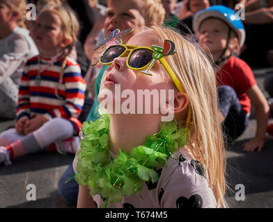 Les enfants, Journée Culturelle, Reykjavik, Islande Banque D'Images