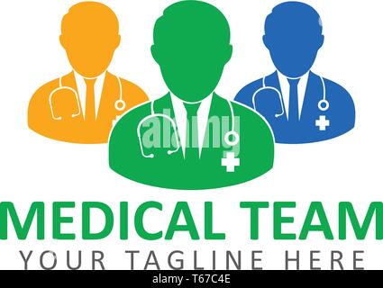 Logo de l'équipe médicale. Vector EPS. Illustration de Vecteur