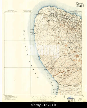 USGS TOPO Map Hawaii HI 349876 Restauration 191362500 Kohala Banque D'Images