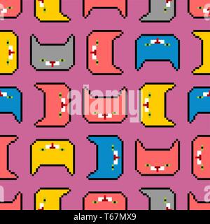 Chat Rouge Pixel Art Sans Motif 8 Bit Digital Home Animal