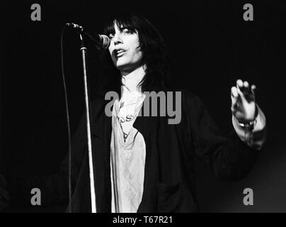 Amsterdam, Pays-Bas - 1976, Patti Smith (Photo Gijsbert Hanekroot) *** légende locale *** Patti Smith Banque D'Images