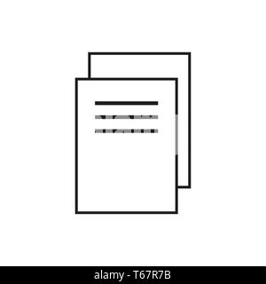 Plusieurs documents icône vecteur noir isolé sur fond blanc.eps 10. Illustration de Vecteur